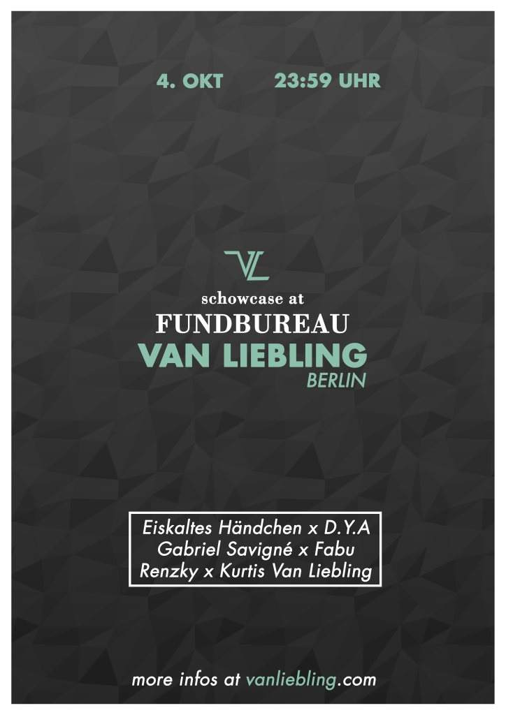 Van Liebling Rec. Label Showcase - フライヤー表