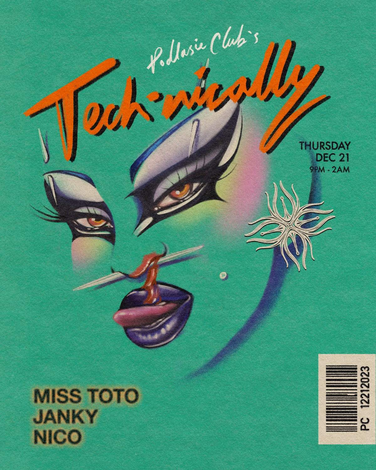 Tech-Nically: Miss Toto, Janky, Nico - Página frontal