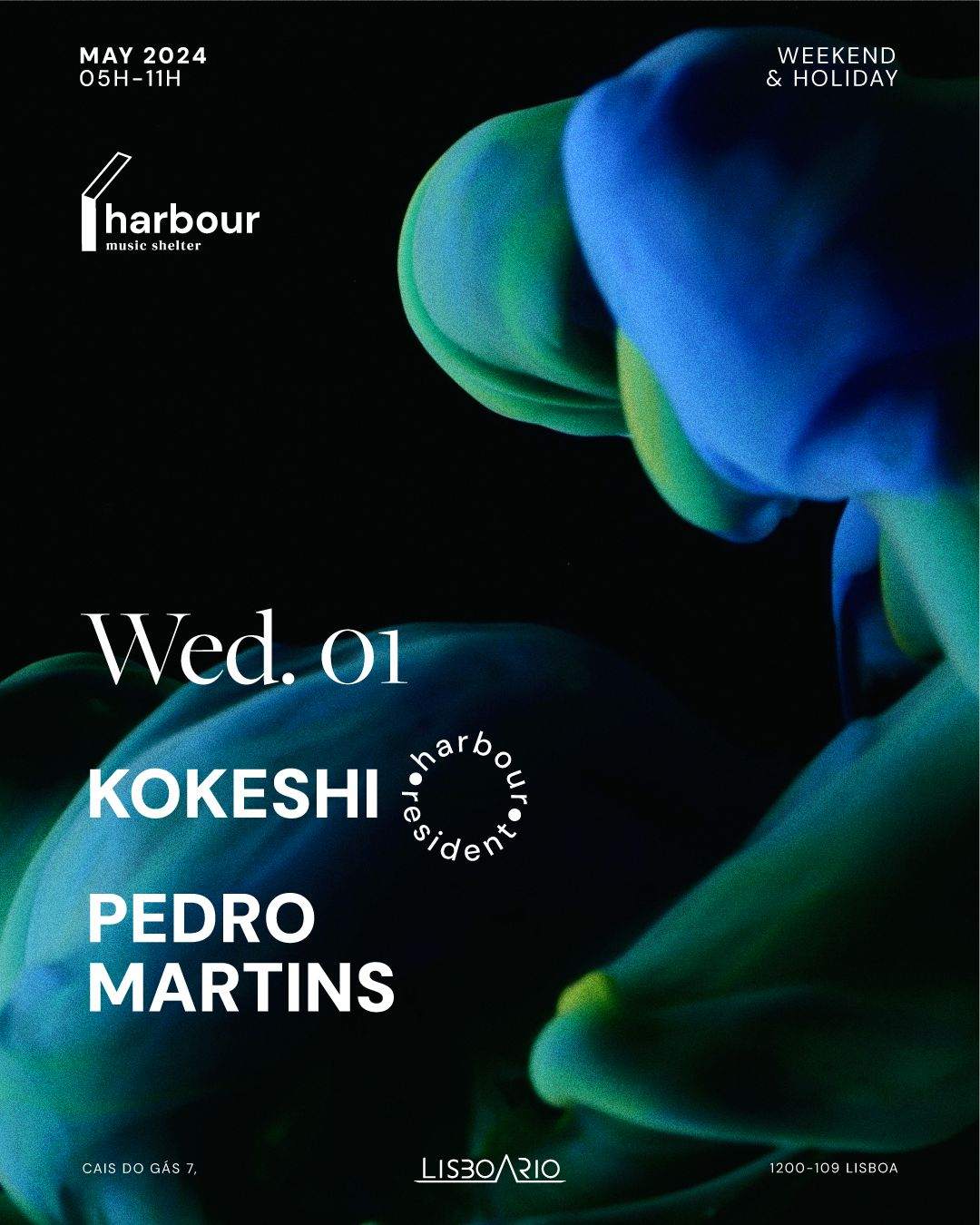 Harbour // Kokeshi + Pedro Martins - フライヤー表