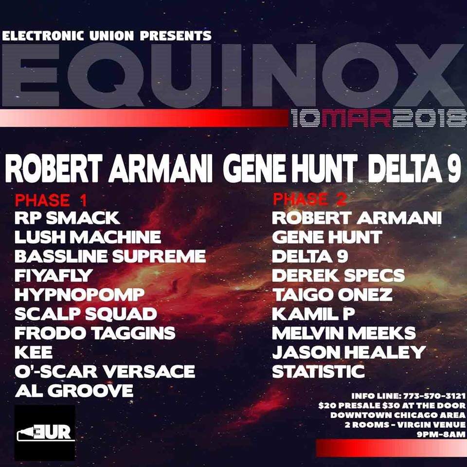 Electronic Union Recordings presents: Equinox - フライヤー表