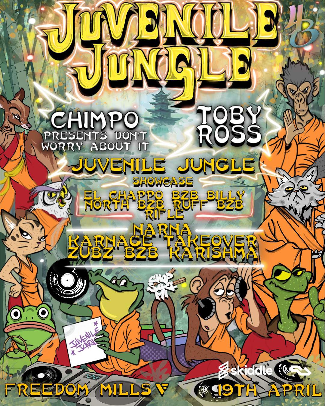 Juvenile Jungle presents: Chimpo, TOBY ROSS  - フライヤー表