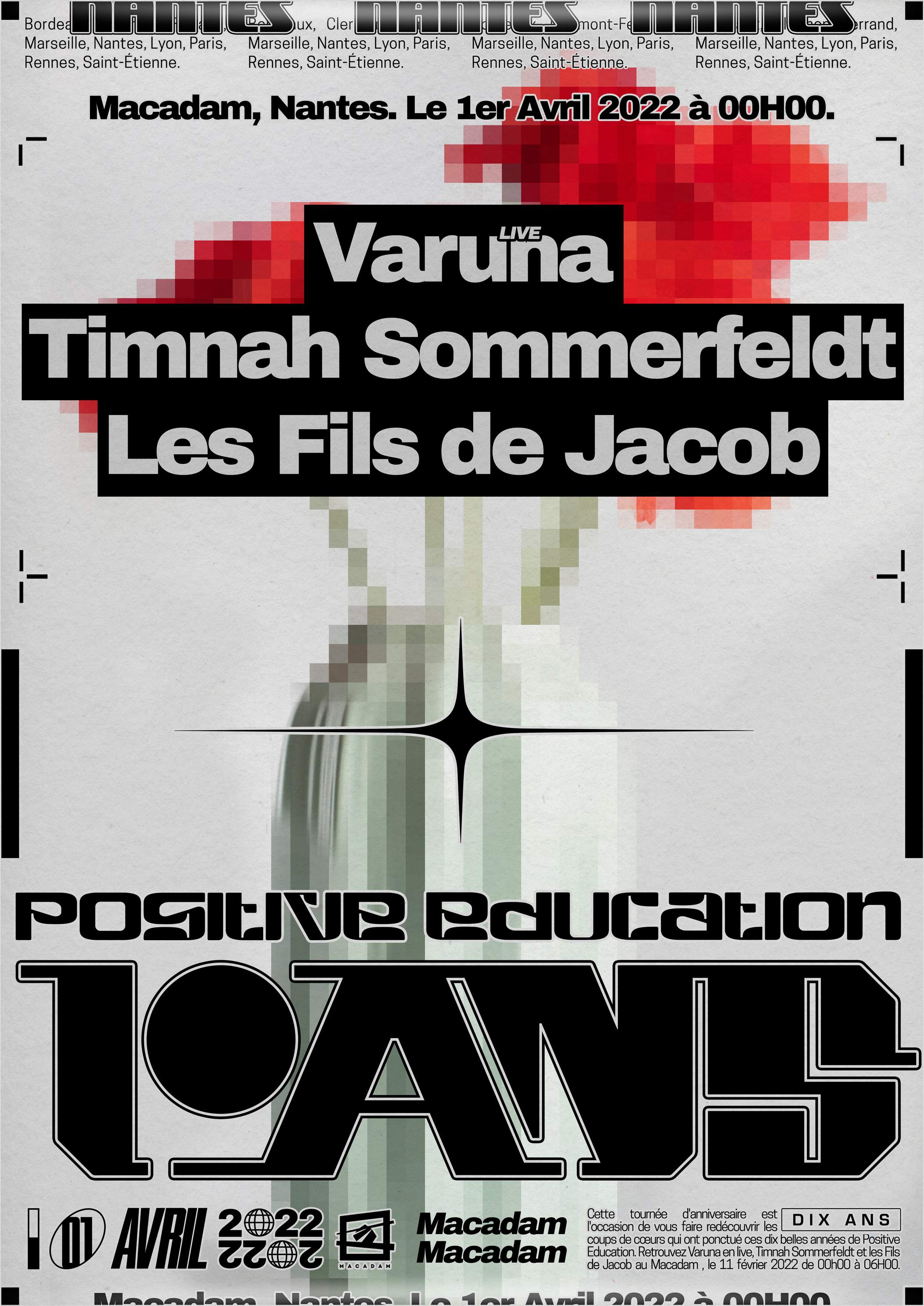 Positive Education - Dix ans with Varuna, Timnah Sommerfeldt & Les Fils de Jacob - Página frontal