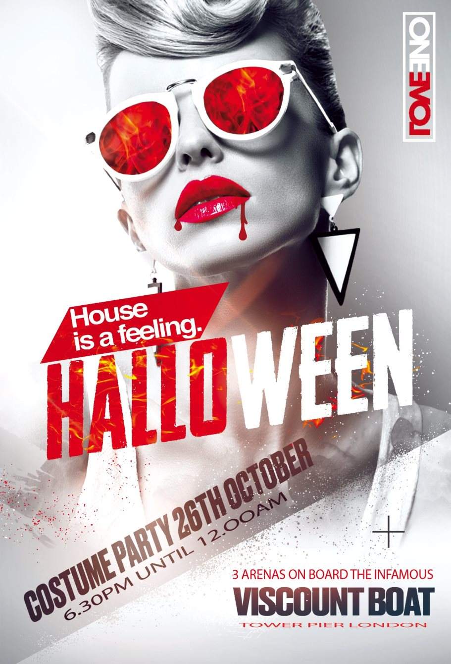 House is a Feeling & One Love Halloween Costume Boat Party - フライヤー裏