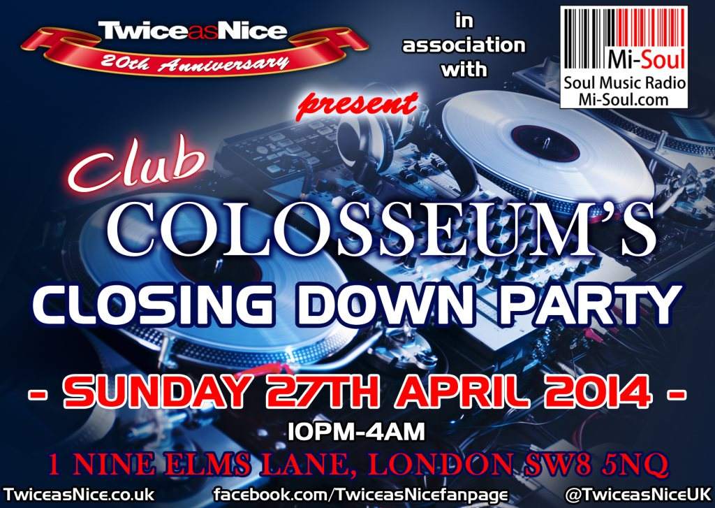 Twiceasnice's Closing Down Party - フライヤー表