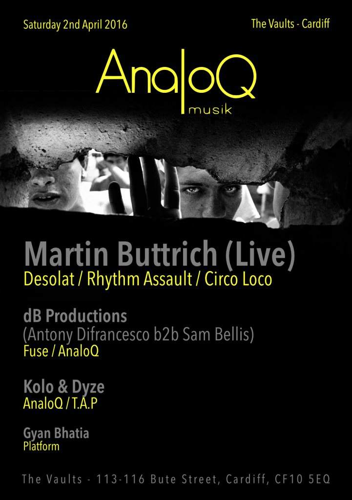 Analoq Musik - Cardiff Martin Buttrich Live - フライヤー表