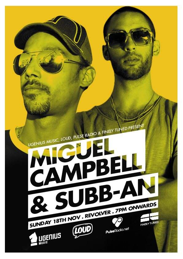 Subb-An & Miguel Campbell - Exclusive Melbourne Show - Página frontal