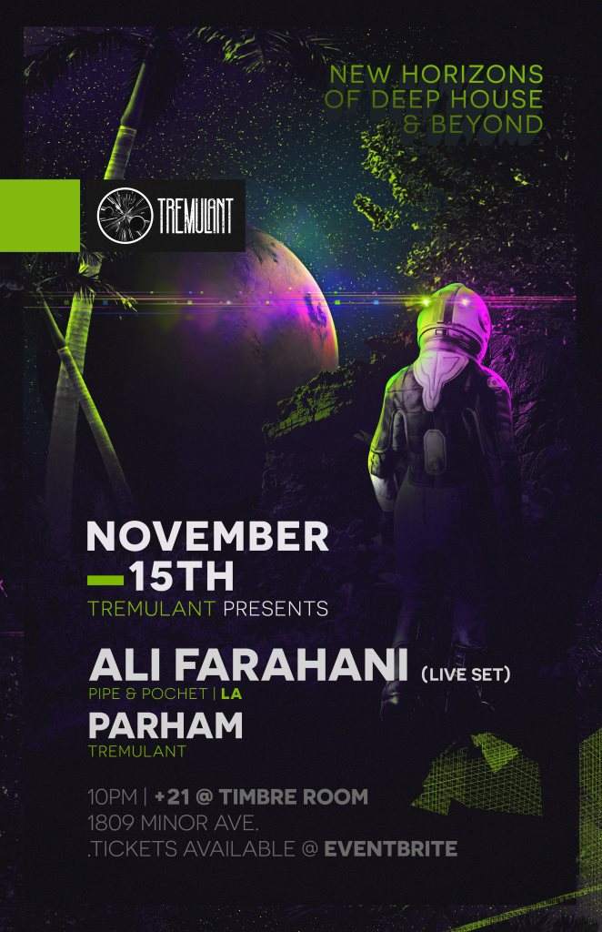 Tremulant presents Ali Farahani (Pipe & Pochet, LA) - Página trasera