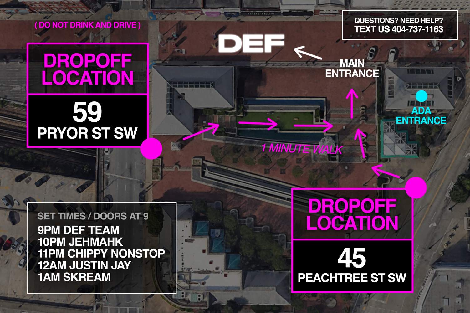 DEF with Skream, Justin Jay, Chippy Nonstop, JehMahk (SOLD OUT) - Página trasera