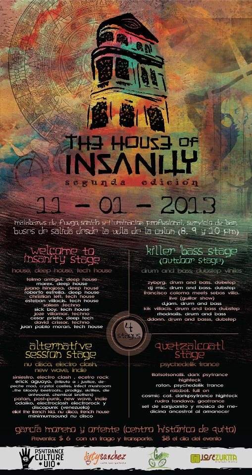 The House Of Insanity (2da Edición) - フライヤー表