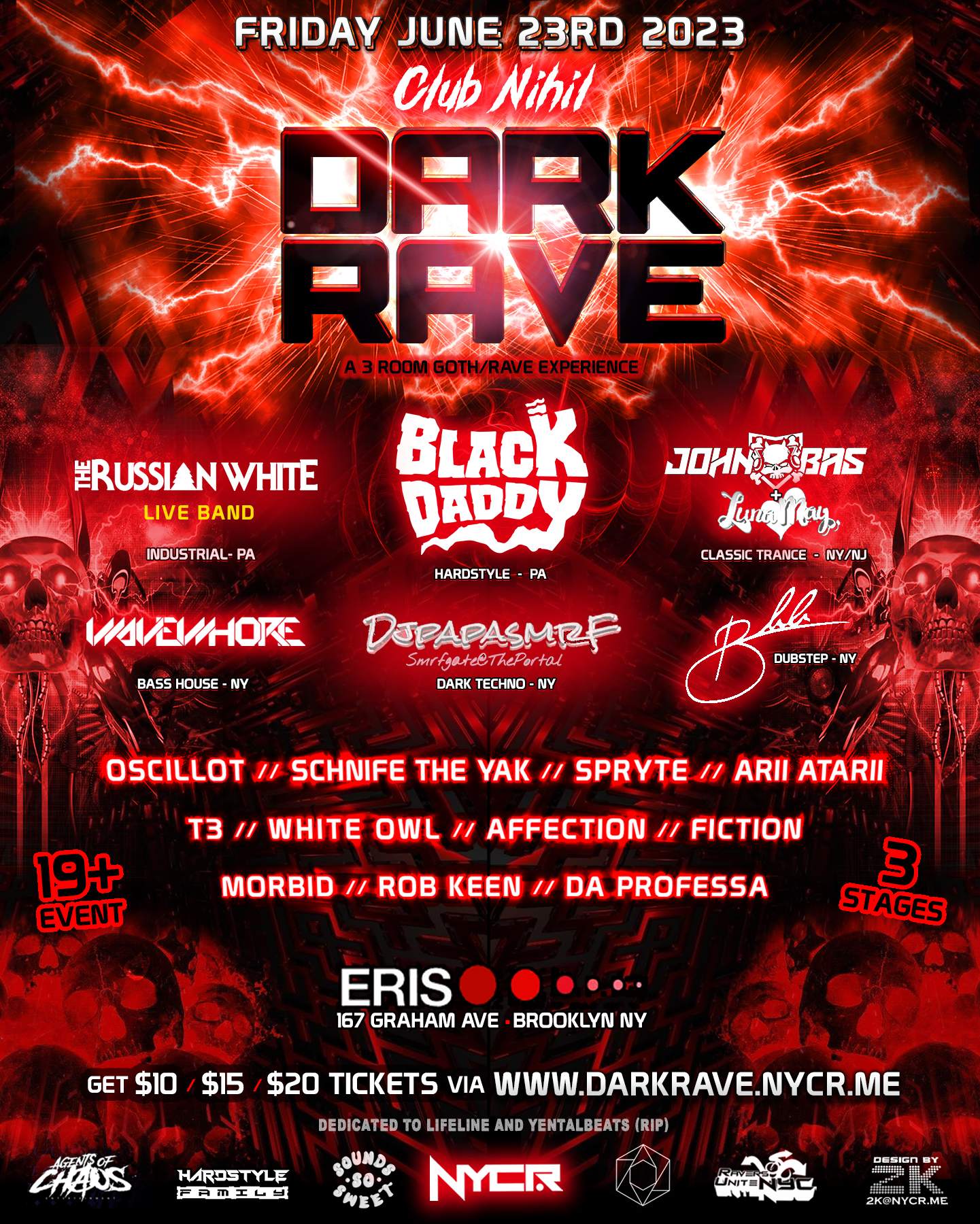 Dark Rave 5 (3 stages, 19+, goth x rave) - フライヤー表
