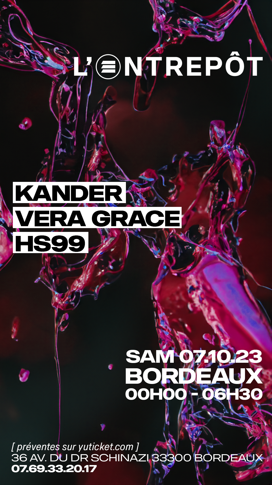 Kander / Vera Grace / HS99 - フライヤー表