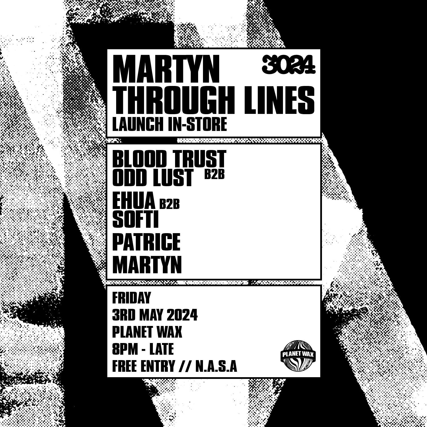 Martyn - THROUGH LINES LAUNCH INSTORE - フライヤー表