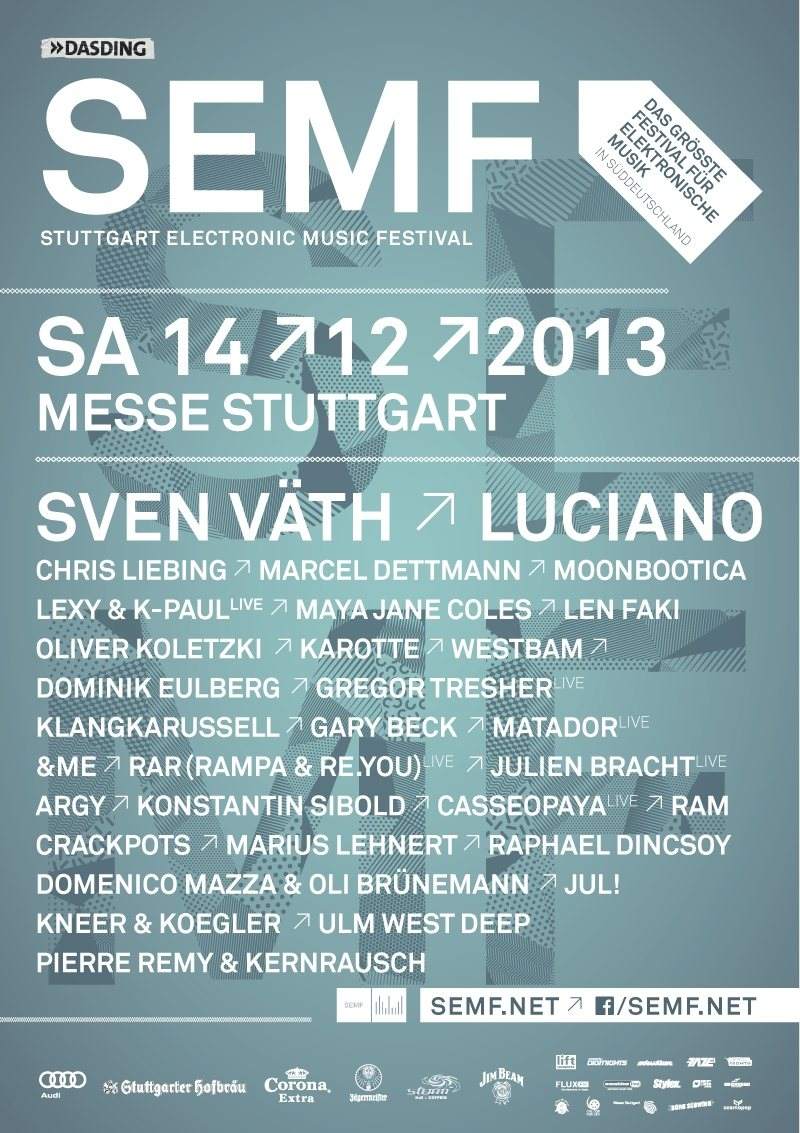 Semf 2013 - Stuttgart Electronic Music Festival - フライヤー表