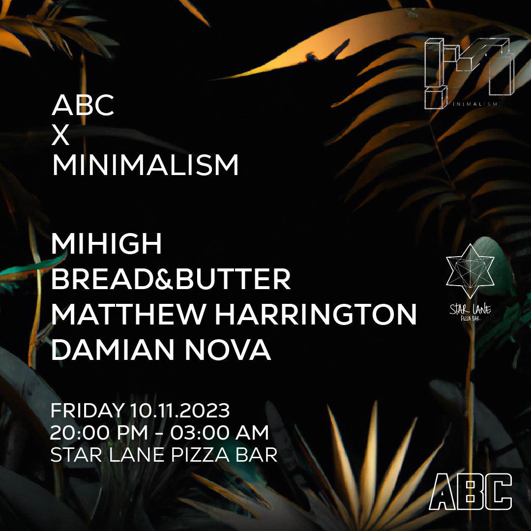 ABC X MINIMALISM INVITES Mihigh - Página trasera