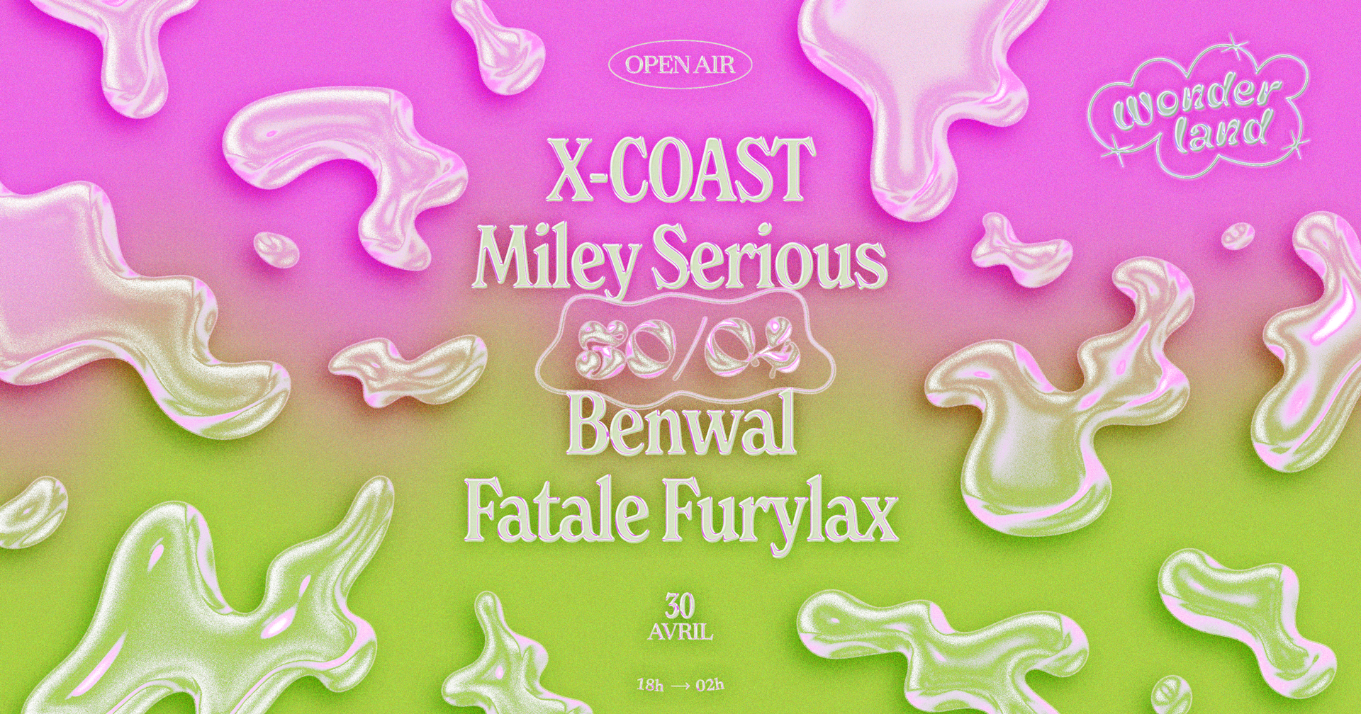 Wonderland invite: X-Coast l Miley Serious l - フライヤー表