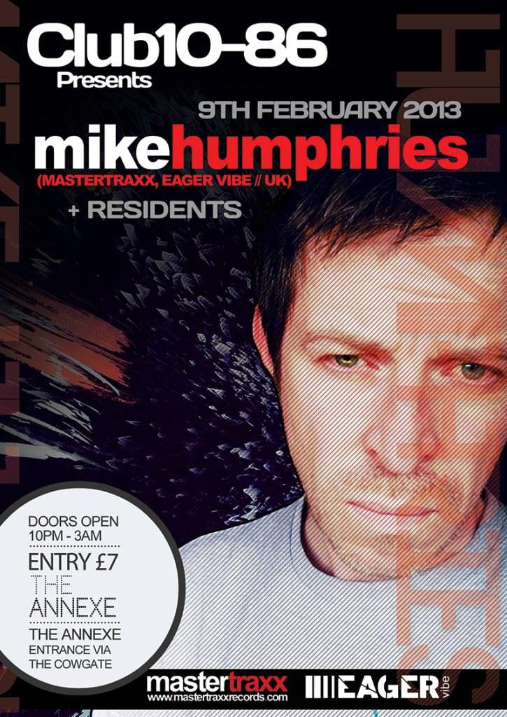 Club 10-86 presents Mike Humphries - フライヤー表