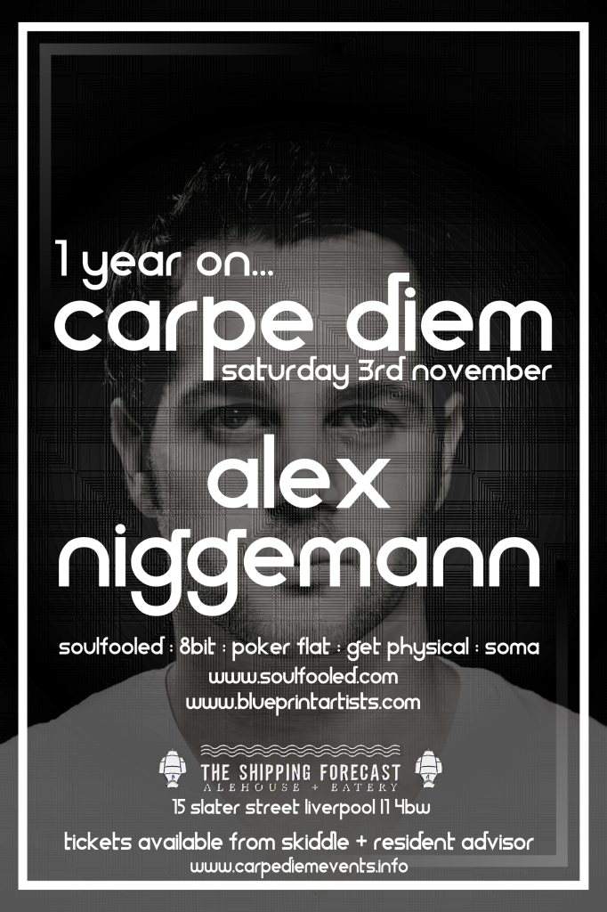 Carpe Diem 1st Birthday with Alex Niggemann - フライヤー表