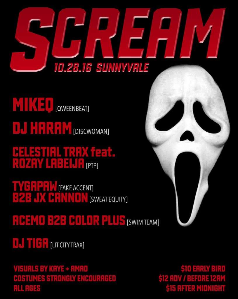 Scream Feat. Mikeq, DJ Haram, & Celestial Trax - フライヤー表