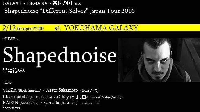 Shapednoise “Different Selves” Japan Tour 2016 - フライヤー表