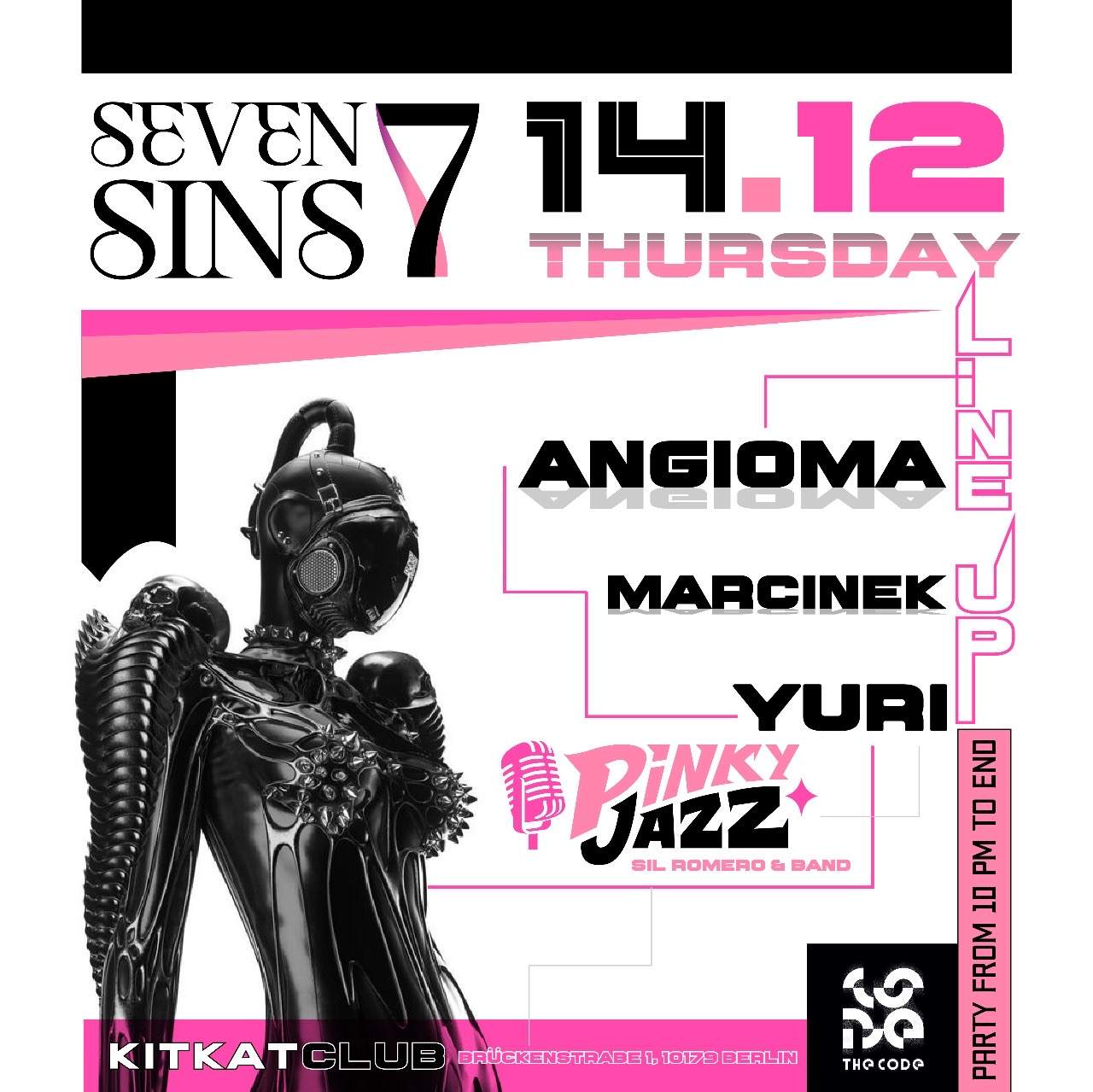 Seven Sins + Pinky Jazz .... Good Bye 2023 en KitKatClub, Berlín