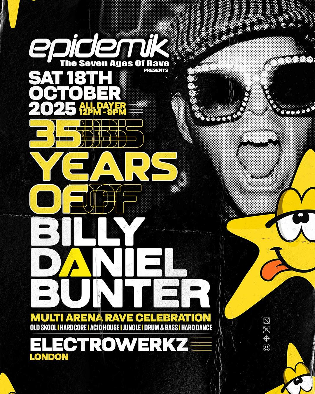 Epidemik presents 35 Years of Billy Daniel Bunter at Electrowerkz, London