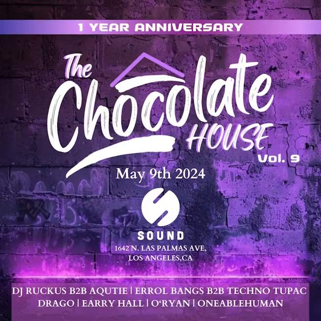The Chocolate House: 1 Year Anniversary - フライヤー表
