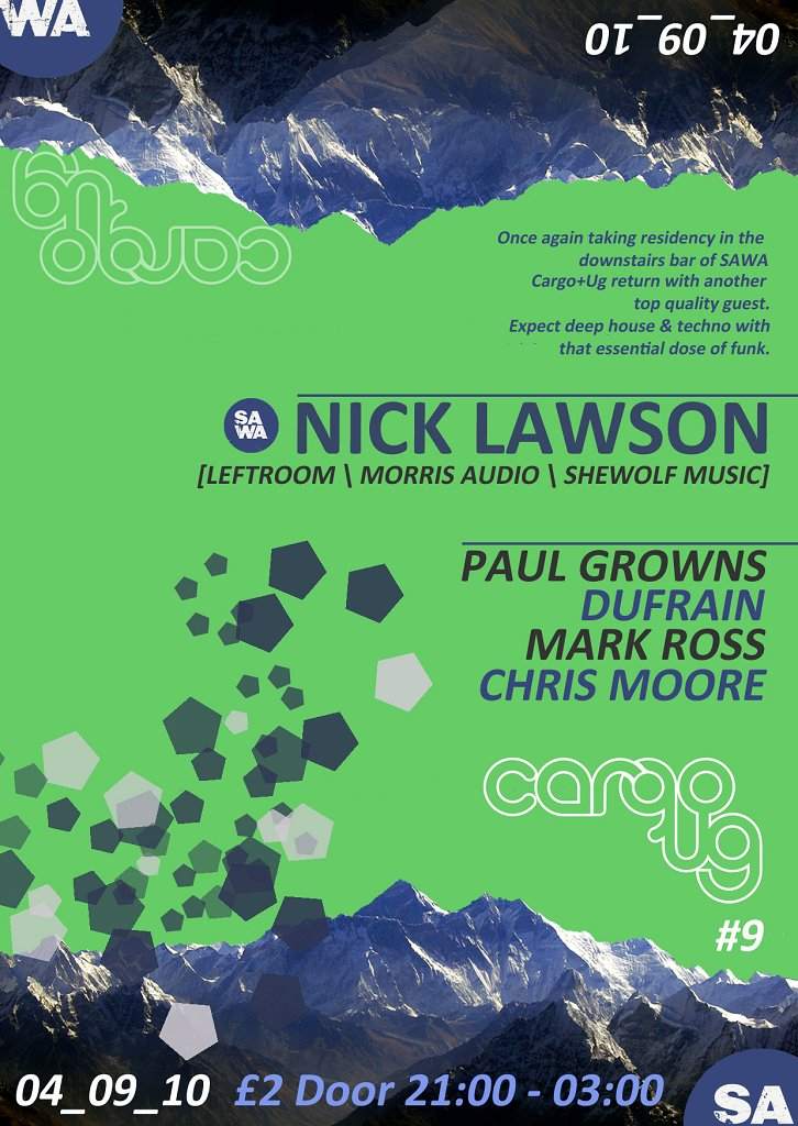 Cargo Ug 9 with Nick Lawson - フライヤー表