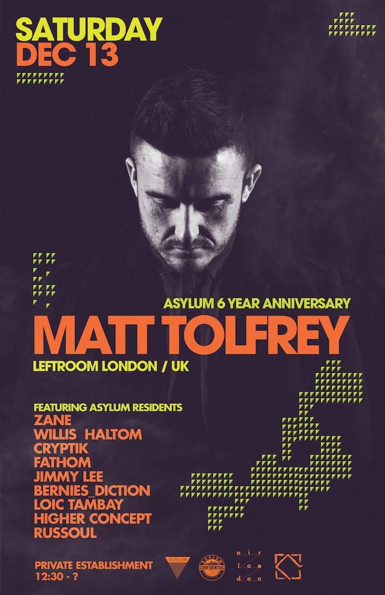Asylum 6 Year Anniversary Feat. Matt Tolfrey - Página frontal