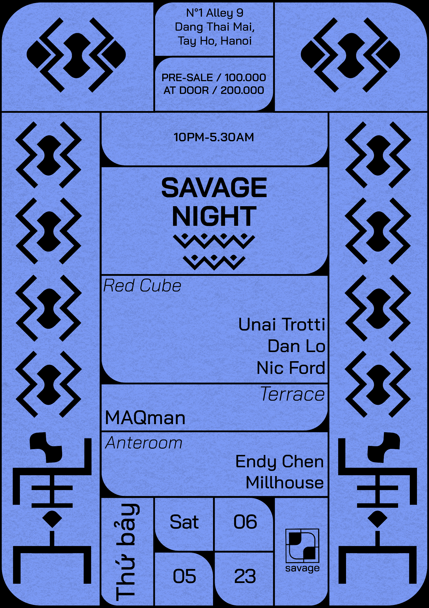 Savage Night - フライヤー表