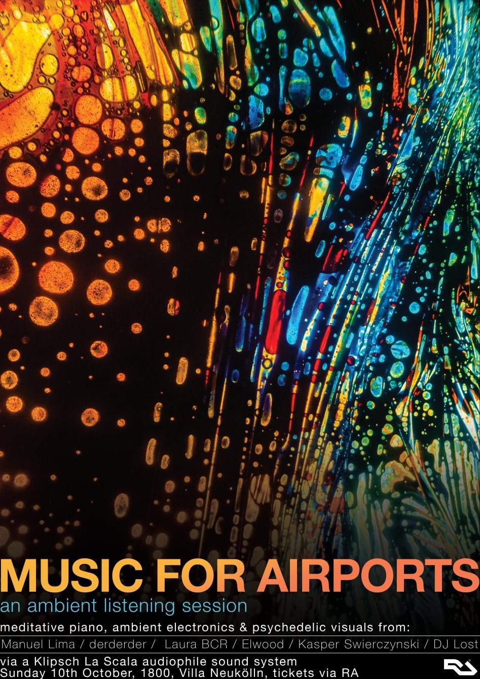 Music for Airports: an ambient listening session - フライヤー表