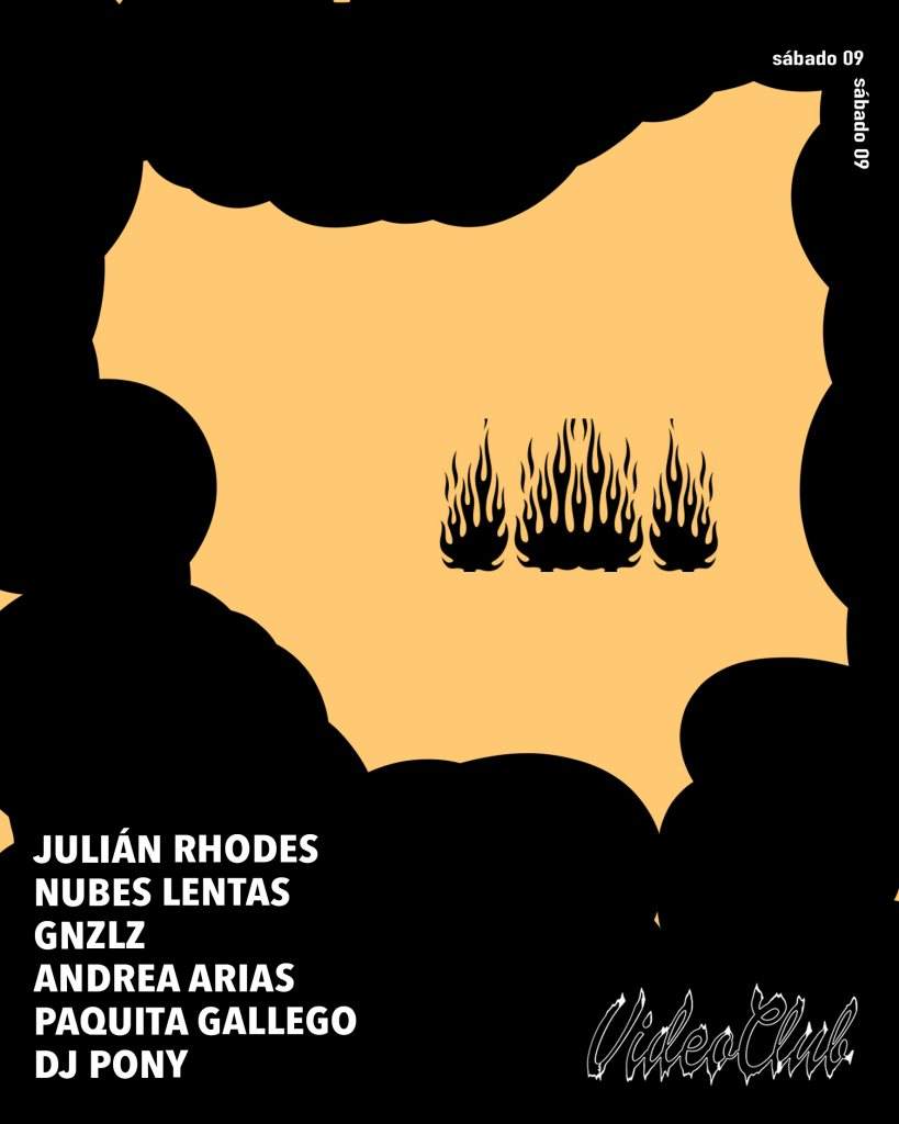 Julian Rhodes / Nubes Lentas / Gnzlz / Andrea Arias - フライヤー表