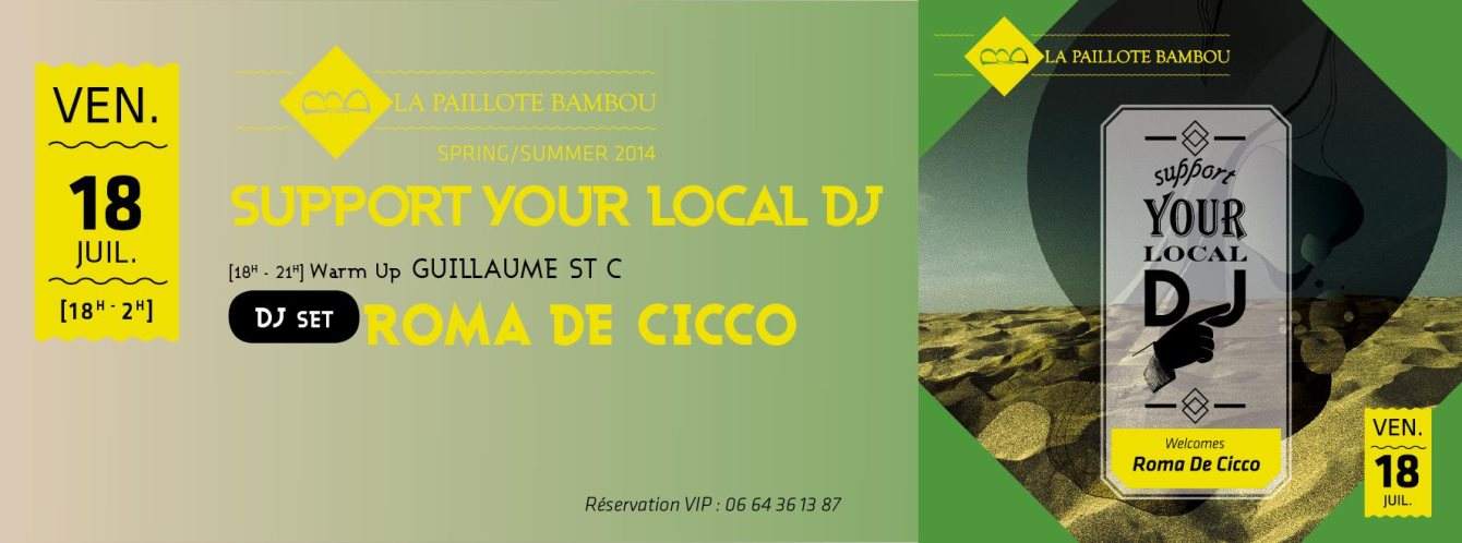 Support Your Local dj Roma De Cicco - Página frontal