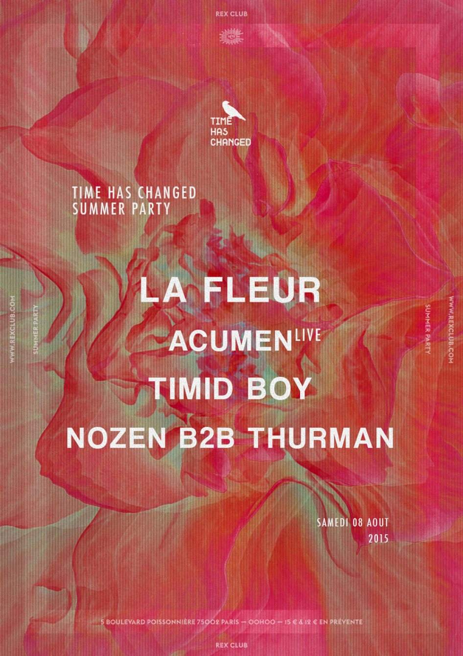 Time Has Changed: La Fleur, Acumen Live, Timid Boy, Thurman B2B Nozen - Página frontal