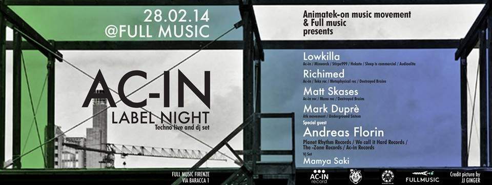 Ac-In Records Label Night - フライヤー表