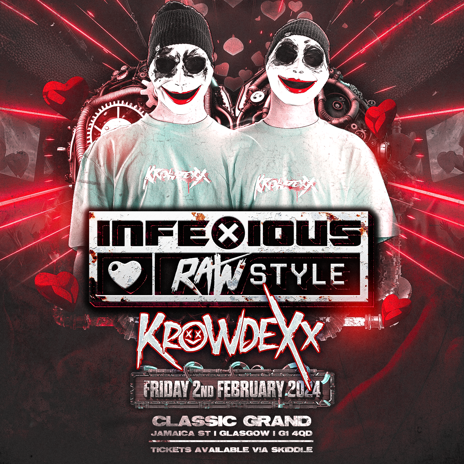 InfeXious loves Rawstyle '24 - フライヤー裏