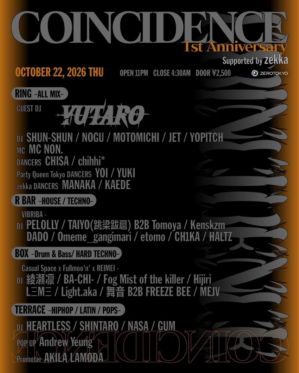 COINCIDENCE - 1st Anniversary - Supported by zekka - ALL MIX