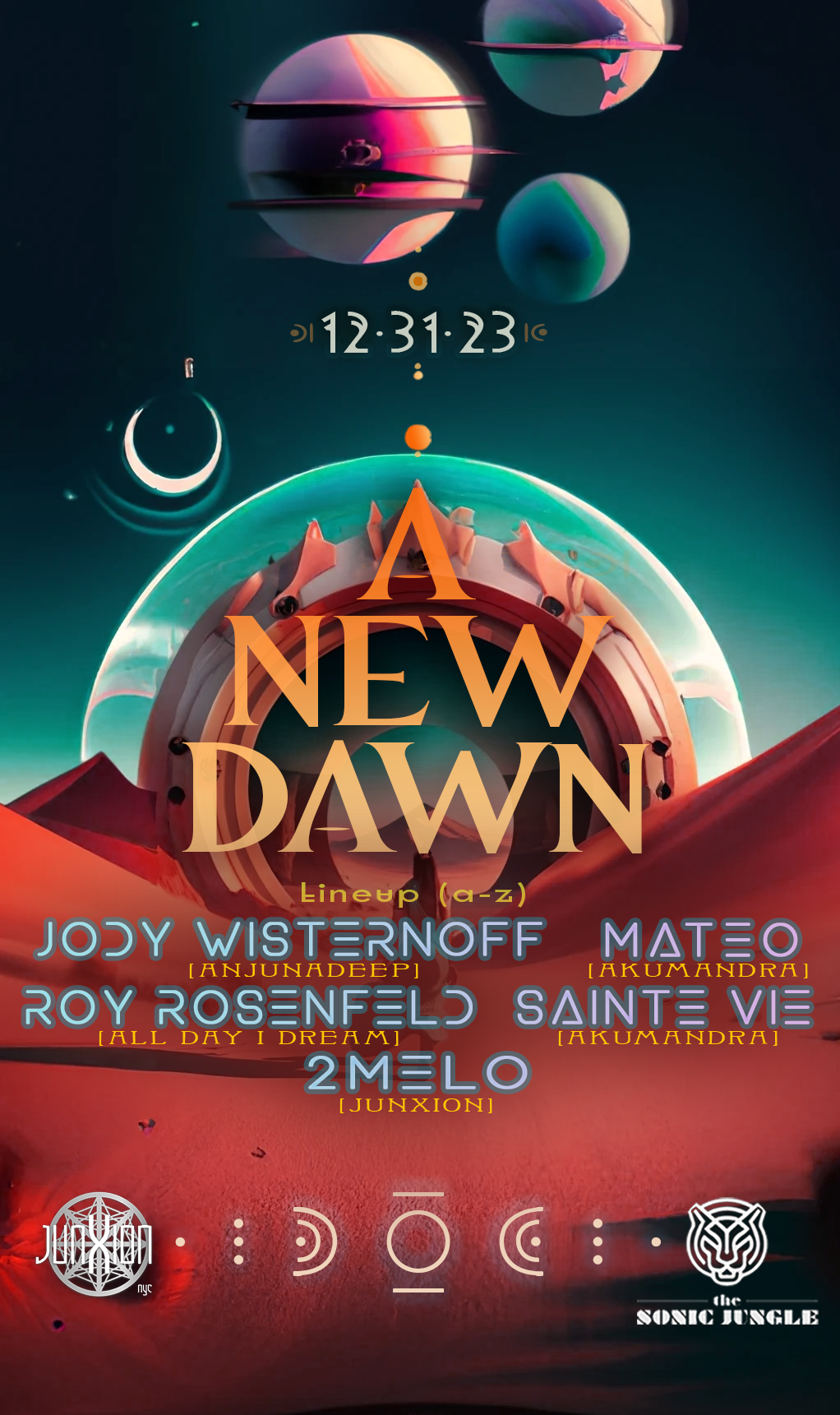 A New Dawn: Sainte Vie, Jody Wisternoff, Roy Rosenfeld - フライヤー表