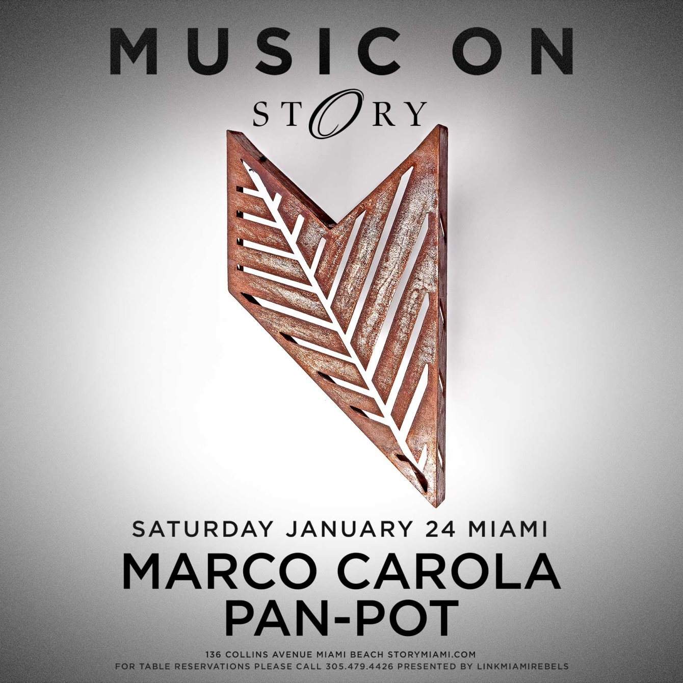 Music On Miami Marco Carola & Pan-Pot by Link Miami Rebels - Página frontal