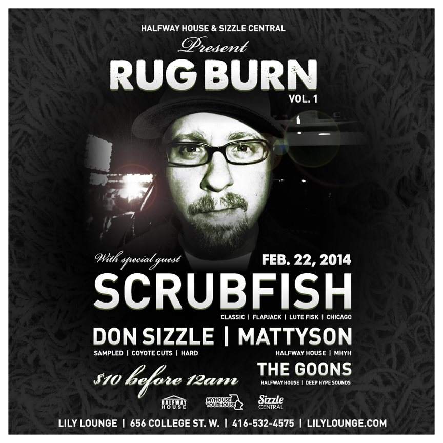 Rugburn feat Scrubfish - フライヤー表