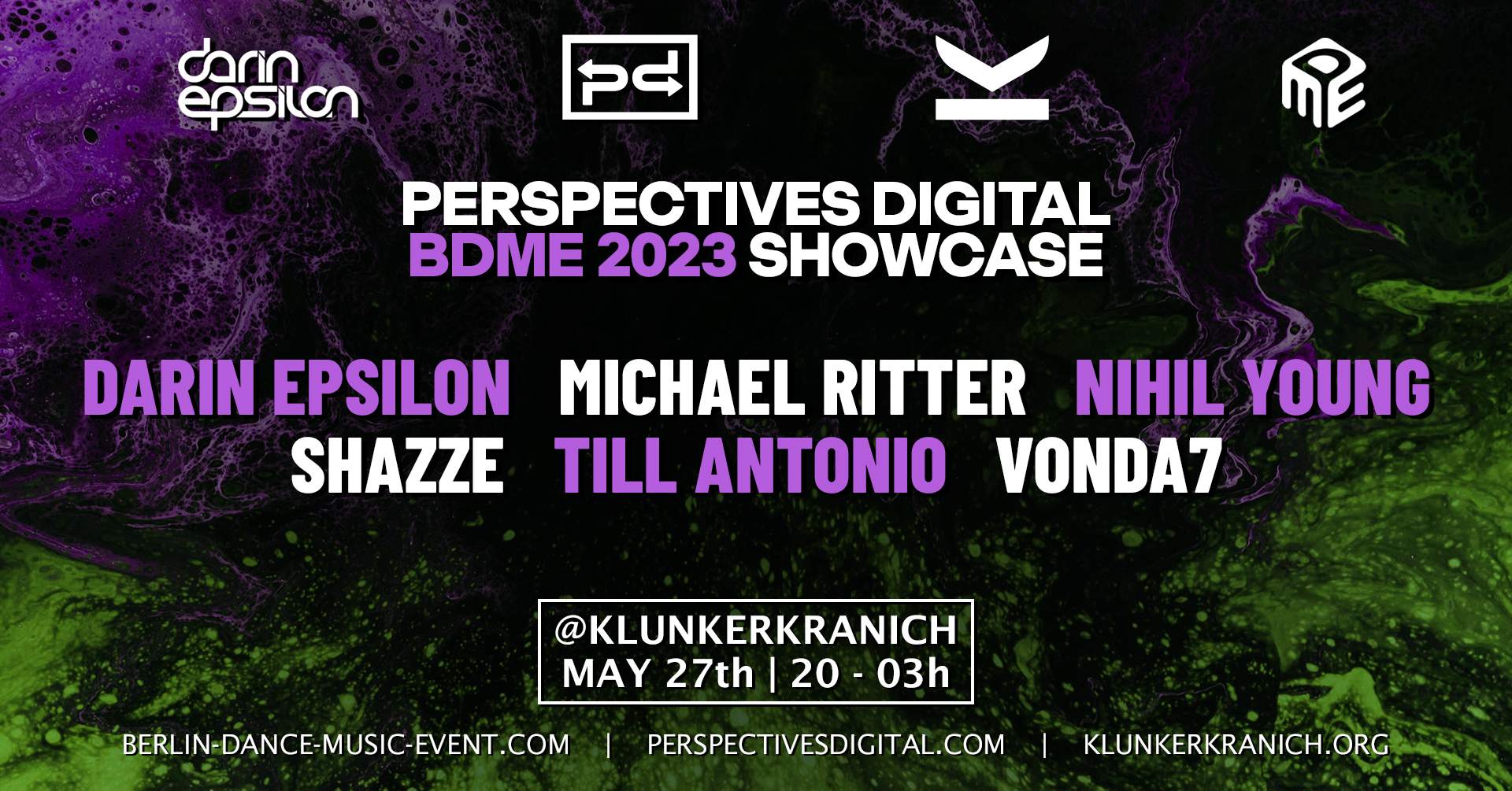 Darin Epsilon presents Perspectives Digital BDME Showcase - フライヤー表