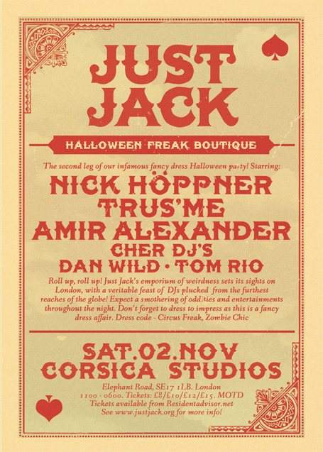 Just Jack Freak Boutique (London Edition) with Nick Hoppner, Trus'me & Amir Alexander - Página trasera