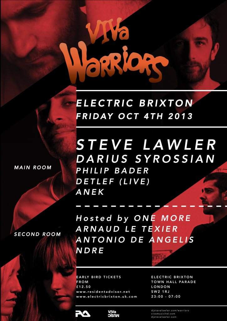 Viva Warriors with Steve Lawler, Darius Syrossian, Philip Bader, Detlef & Anek - Página frontal