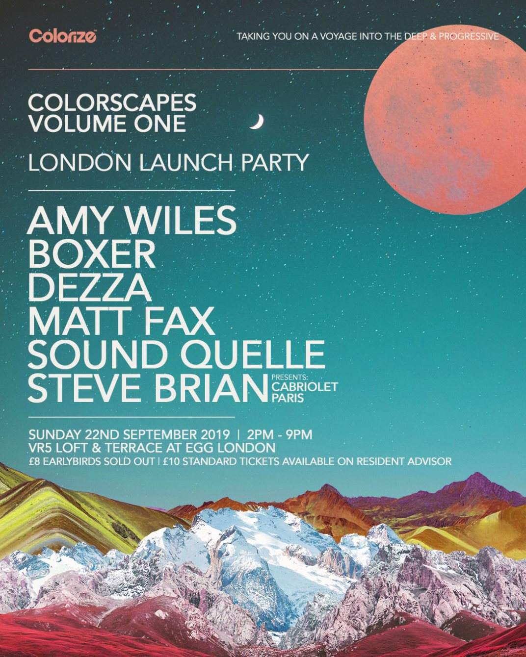 Colorize - Colorscapes Vol One Launch Party, London - Página frontal
