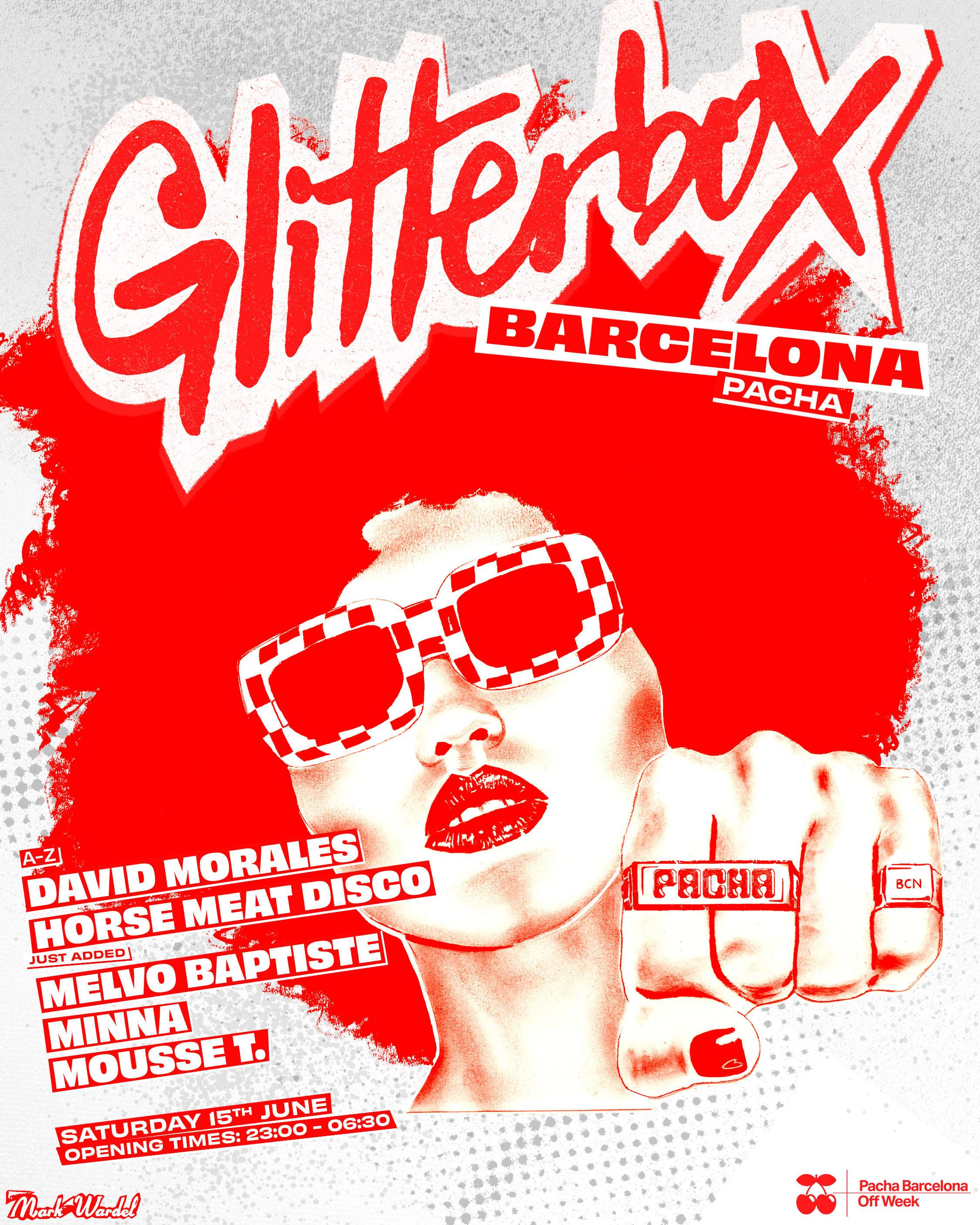 Glitterbox: David Morales, Horse Meat Disco, Melvo Batiste, MiNNA, Mousse T. - フライヤー表