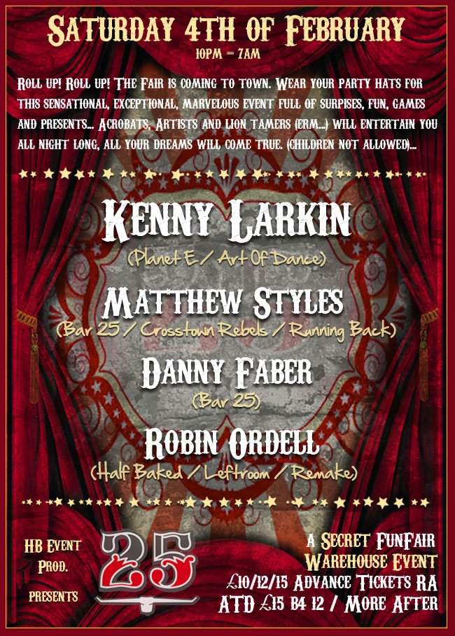 Bar 25 Funfair Mayhem with Kenny Larkin - Matthew Styles - Danny Faber - Robin Ordell - Página trasera