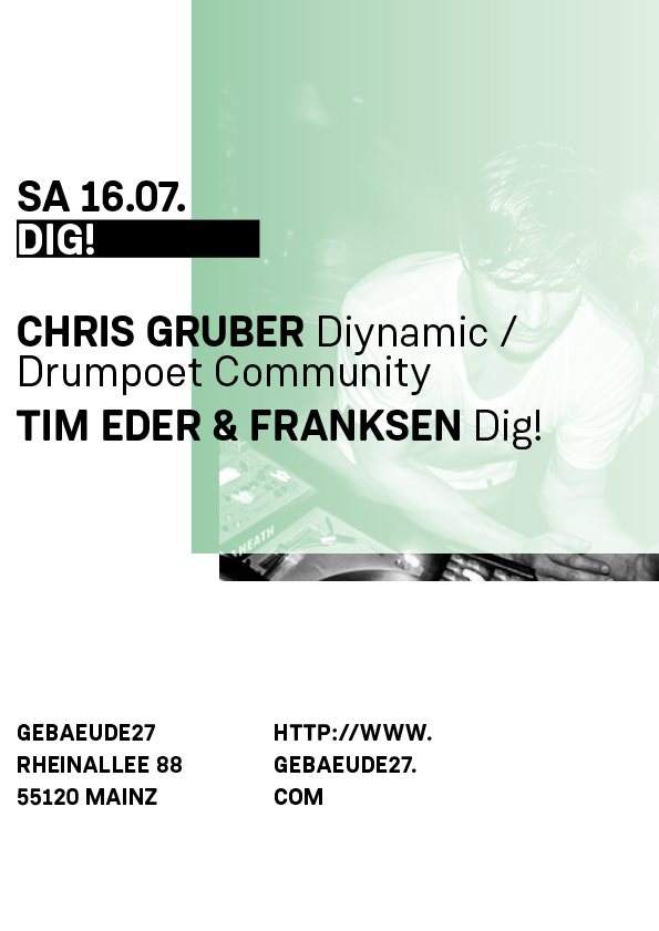 DIG! with Chris Gruber - フライヤー表