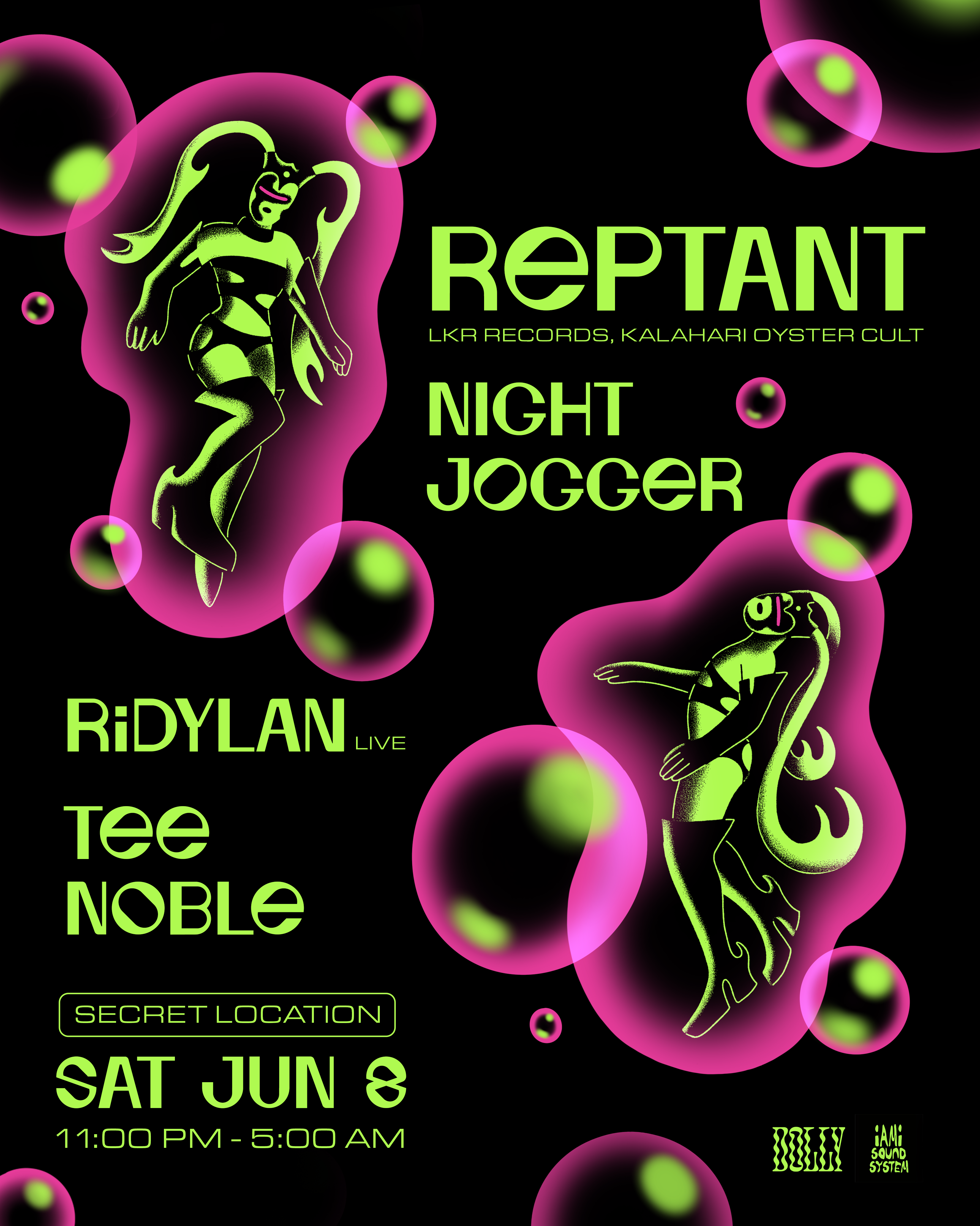 DOLLY presents: Reptant (LKR Records) + Night Jogger, RiDylan (LIVE) & Tee Noble - Página frontal