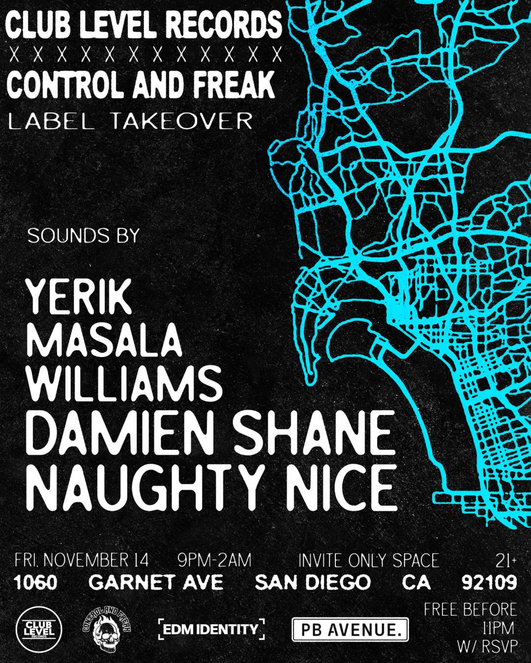 Club Level Records x Control and Freak Label Takeover at PB Avenue, San ...