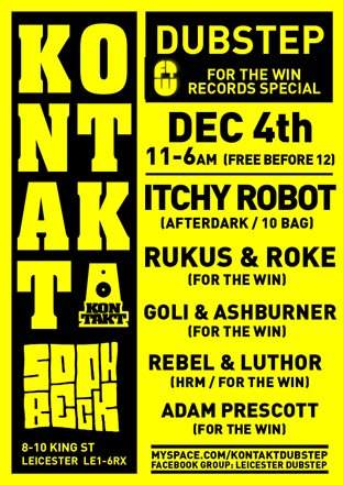 Kontakt X For The Win Records X Itchy Robot - フライヤー表