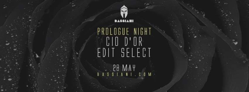 Prologue Night with Cio D'or & Edit Select - Página frontal